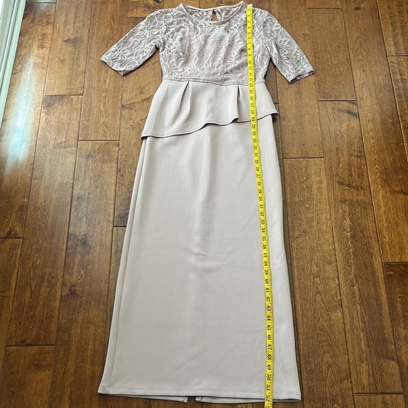 NWT En Focus Blush Pink Maxi top Lace Dress Size 4 - Picture 5 of 7